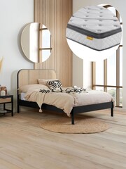 Birlea Black Margot Bed with Heaven 1000 Mattress - Image 1 of 6