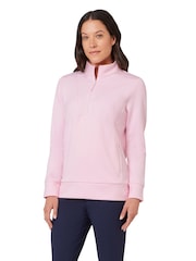 Callaway Apparel Pink 1/2 Zip Soft Touch Pullover Jumper - Bilde 1 av 5