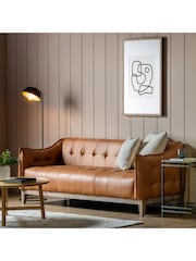 Gallery Home Brown Vintage Leather Ecclestone Sofa - Image 1 of 6
