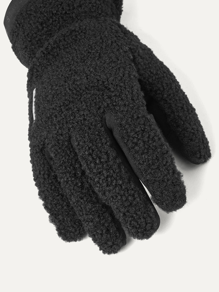 Sealskinz Black Hoveton Waterproof Heavy Sherpa Fleece Gloves - Image 2 of 3 Sealskinz Black Hoveton Waterproof Heavy Sherpa Fleece Gloves - Image 2 of 3