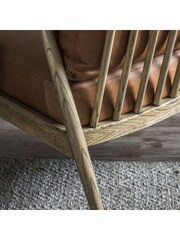 Gallery Home Brown Reliant Leather Armchair - Image 2 of 5
