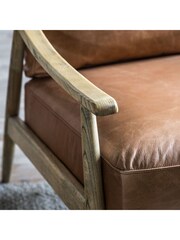 Gallery Home Brown Reliant Leather Armchair - Image 3 of 5