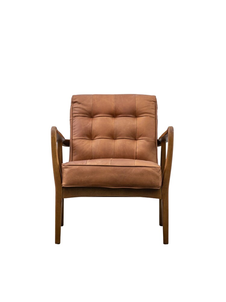 Gallery Home Vintage Brown Humber Leather Armchair - Image 1 of 6