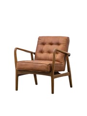 Gallery Home Vintage Brown Humber Leather Armchair - Image 2 of 6