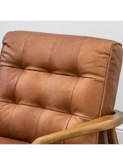 Gallery Home Vintage Brown Humber Leather Armchair - Image 4 of 6