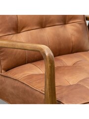 Gallery Home Vintage Brown Humber Leather Armchair - Image 6 of 6