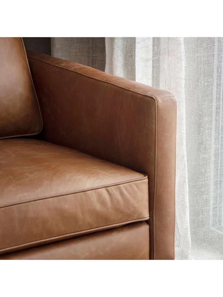 Gallery Home Vintage Brown Osborne Leather Armchair - Image 2 of 6