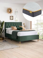 Birlea Green Loxley Bed with Comfort Mattress - Image 1 of 7