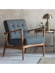 Gallery Home Grey Linen Humber Armchair - Image 1 of 8