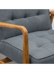 Gallery Home Grey Linen Humber Armchair - Image 2 of 8