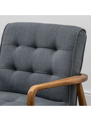 Gallery Home Grey Linen Humber Armchair - Image 3 of 8