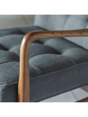 Gallery Home Grey Linen Humber Armchair - Image 5 of 8