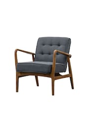 Gallery Home Grey Linen Humber Armchair - Image 6 of 8