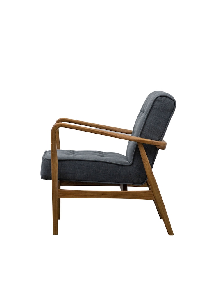 Gallery Home Grey Linen Humber Armchair - Image 8 of 8