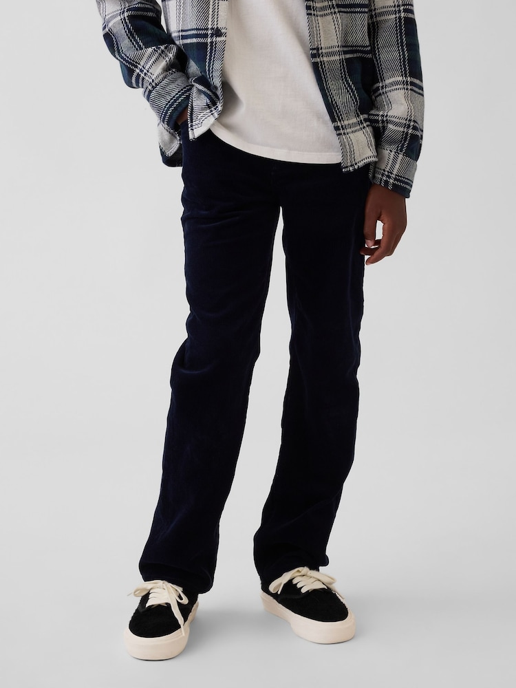 Gap Avslappnade raka manchesterjeans (6-13år) - Bild 1 av 6