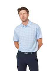 Callaway Apparel Fractal Chev Print White Polo Shirt - Slika 1 iz 5
