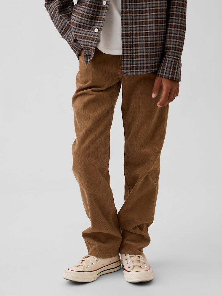 Solbrun - Gap Corduroy Relaxed Straight Jeans (6-13yrs) - Bilde 1 av 6