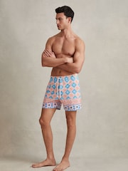Reiss Orange Multi Arizona Medallion Print Drawstring Swim Shorts - Image 3 of 6