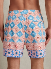 Reiss Orange Multi Arizona Medallion Print Drawstring Swim Shorts - Image 5 of 6