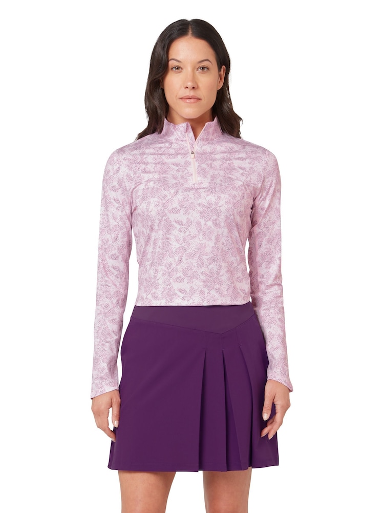 Long Sleeve Abstract Floral Sun Protection Top - Image 1 of 6 Long Sleeve Abstract Floral Sun Protection Top - Image 1 of 6