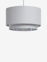 Silver Rico Easy Fit Shade 2 Tier Ceiling Light - Image 6 of 8