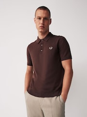 Fred Perry Merino Wool Blend Knitted Polo Shirt - Image 1 of 7