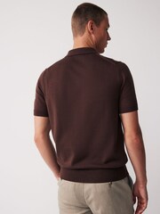 Fred Perry Merino Wool Blend Knitted Polo Shirt - Image 2 of 7