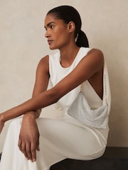 Reiss Silver Soho Embellished Chainmail Shoulder Bag - Image 2 of 5