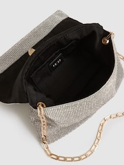 Reiss Silver Soho Embellished Chainmail Shoulder Bag - Image 3 of 5