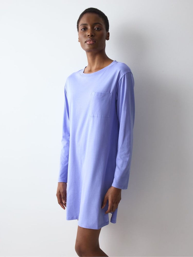 Plavo - Triumph Good Long Sleeved Nightdress - Slika 1 od 4