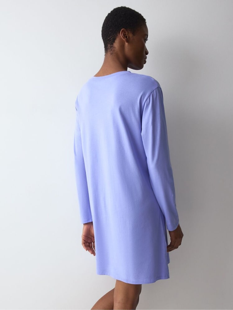 Plavo - Triumph Good Long Sleeved Nightdress - Slika 2 od 4