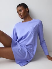 Plavo - Triumph Good Long Sleeved Nightdress - Slika 3 od 4