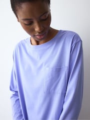 Plavo - Triumph Good Long Sleeved Nightdress - Slika 4 od 4