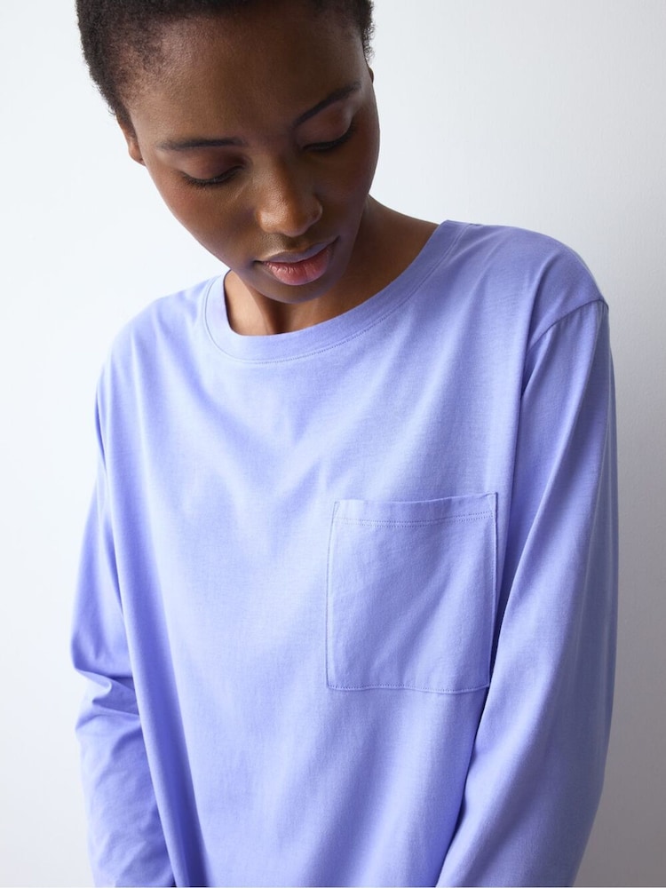 Plavo - Triumph Good Long Sleeved Nightdress - Slika 4 od 4