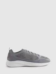 Reiss Grey Adison Hybrid Knit Running Trainers - Image 1 of 5