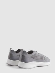 Reiss Grey Adison Hybrid Knit Running Trainers - Image 3 of 5