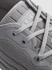 Reiss Grey Adison Hybrid Knit Running Trainers - Image 4 of 5
