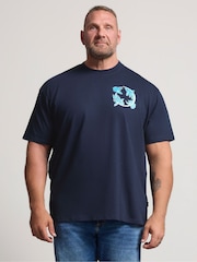 Көк - Тұрақты - BadRhino Big & Tall Киото Кой басылған футболка - 6суретінің 1 суреті