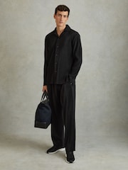 Reiss Black Adison Hybrid Knit Running Trainers - Image 2 of 6