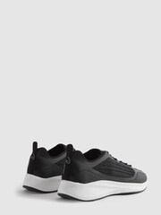 Reiss Black Adison Hybrid Knit Running Trainers - Image 4 of 6