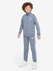 Nike Blue Full Zip Tape Tracksuit - Image 1 of 3