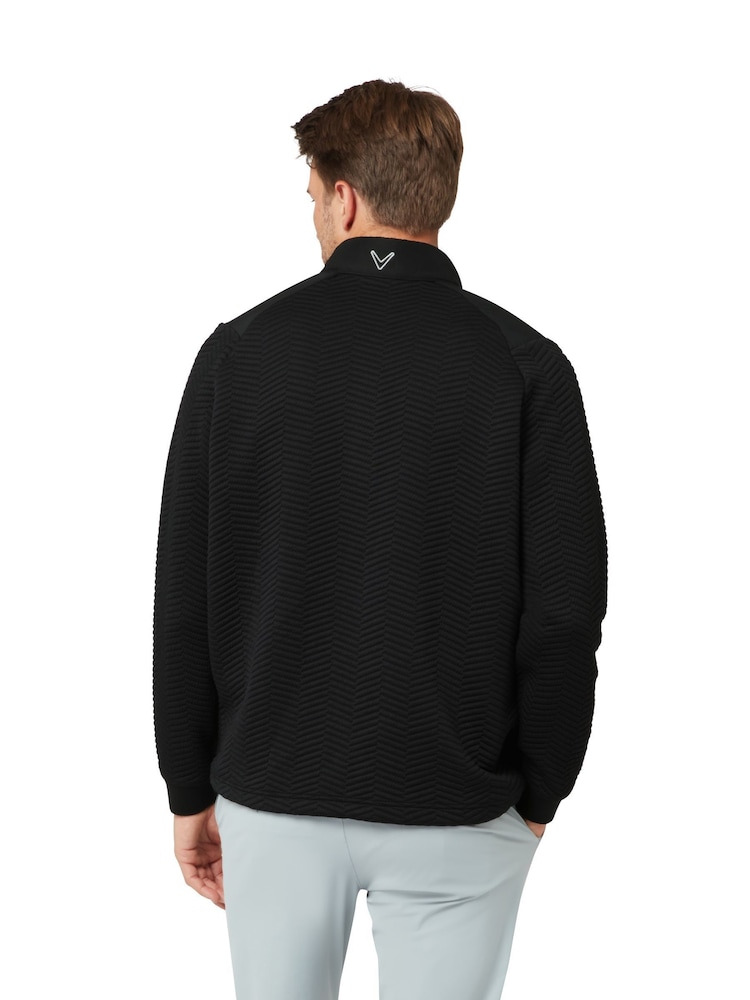 Callaway Apparel Emea Long Sleeve Mid-Layer Chev Pullover Black Jumper - Bilde 2 av 3 Callaway Apparel Emea Long Sleeve Mid-Layer Chev Pullover Black Jumper - Bilde 2 av 3
