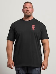 BadRhino Big & Tall Black Full Length Shogun Samurai Graphic T-Shirt - Image 2 of 7