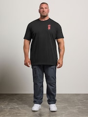 BadRhino Big & Tall Black Full Length Shogun Samurai Graphic T-Shirt - Image 3 of 7