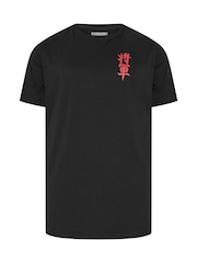 BadRhino Big & Tall Black Full Length Shogun Samurai Graphic T-Shirt - Image 6 of 7