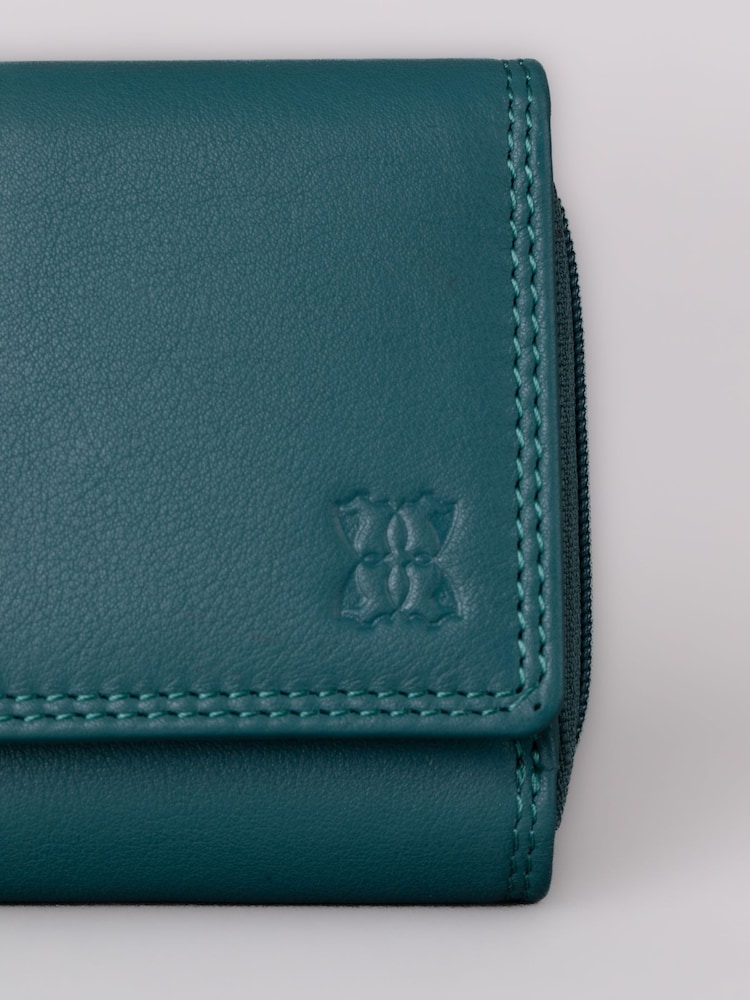 Lakeland Leather Teal Green Small Purse - Image 3 of 4