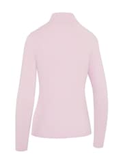 Callaway Apparel Pink 1/4 Zip Pullover Sweater With Ribbed Detailing - Slika 6 iz 6
