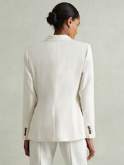 Reiss Cream Millie Petite Tailored Single Breasted Suit Blazer - Image 5 of 7