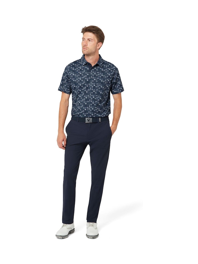 Callaway Apparel Blue All Weather Print Polo Shirt - Slika 2 iz 4