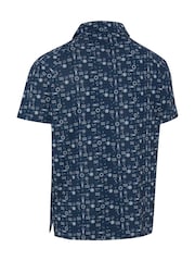 Callaway Apparel Blue All Weather Print Polo Shirt - Slika 4 iz 4